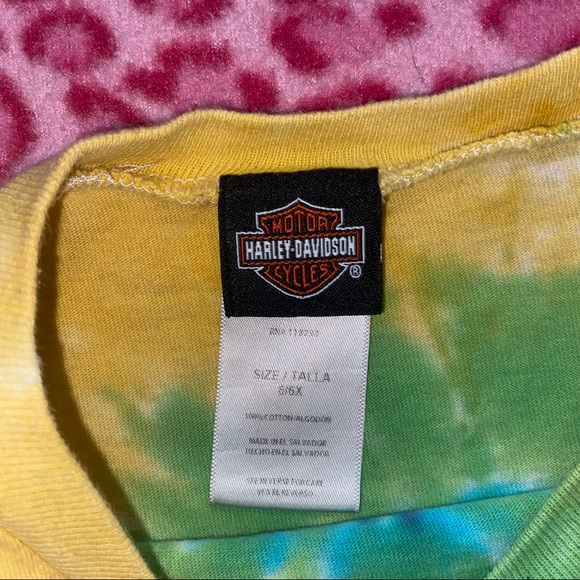 Harley Davidson baby tee tie died with logo on the front - Picture 3 of 3